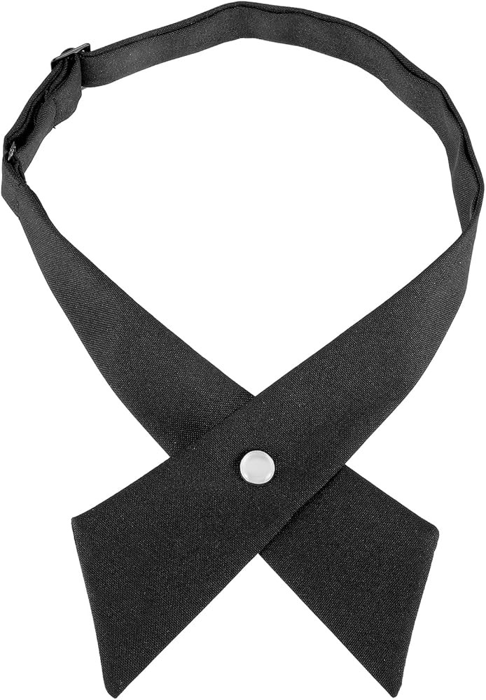 Lusofie Black Bow Tie for Women, Pre-Tied Bowtie, Adjustable Criss-Cross Bow Tie, Black Cross Tie... | Amazon (US)