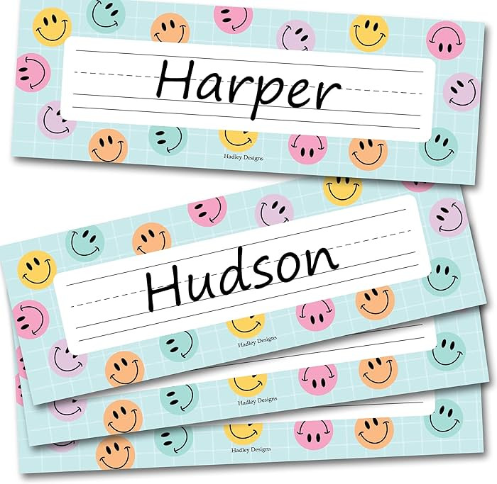36 Name Tags for Classroom Desks & Cubbies - 9 x 3 Desk Name Plates for Classroom, Student Name T... | Amazon (US)