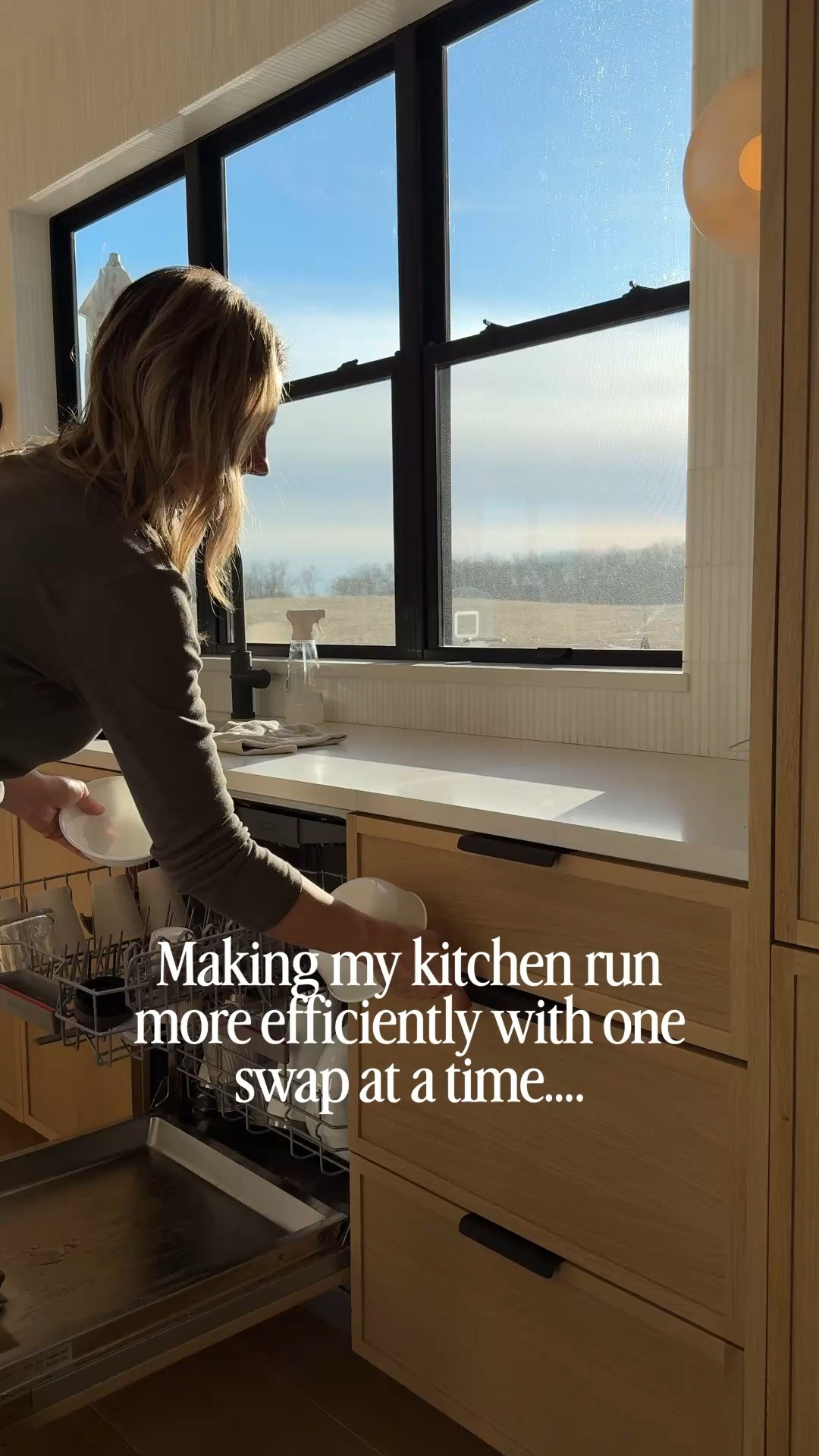 Putting the most used bowls and plates next to the dishwasher was a game changer!