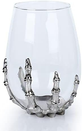 Halloween Skull Wine Glass, Skeleton Ghost Hand Wine Glass, Halloween Drinking Glasses, Skeleton ... | Amazon (US)
