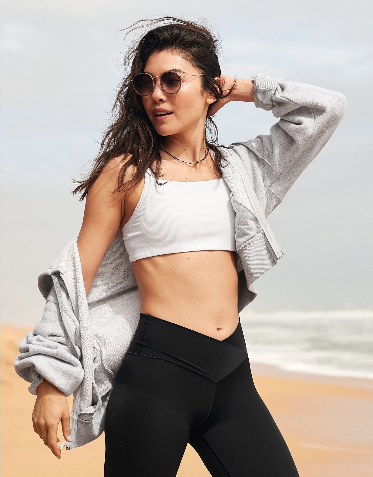 OFFLINE By Aerie Ribbed Square Neck Sports Bra | American Eagle Outfitters (US & CA)