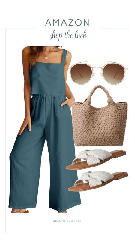 Amazon shop the look! 

Two piece set, sandals, vacation outfit, summer style, bag, purse, sunglasses 

#LTKStyleTip #LTKShoeCrush #LTKItBag