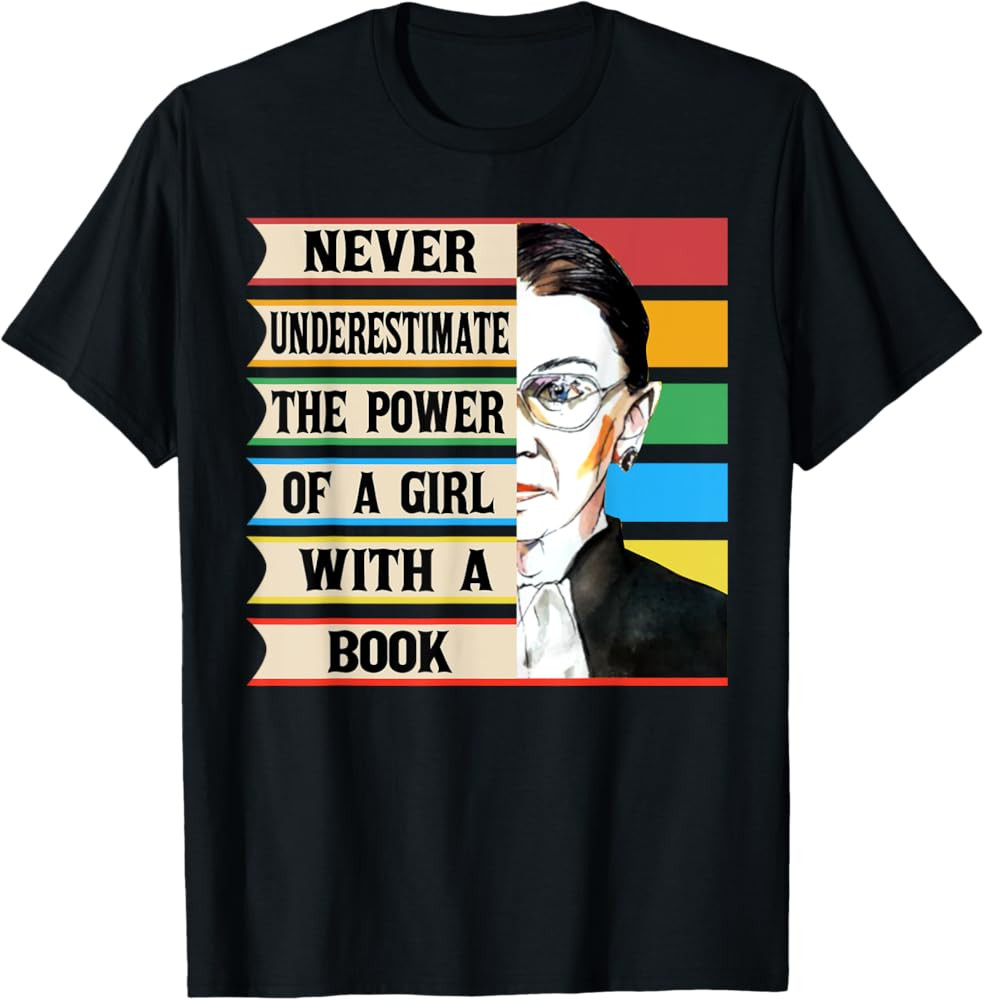Vintage Never Underestimate The Power Of A Girl With A Book T-Shirt | Amazon (US)