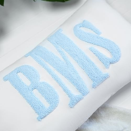 mia'spillow lab Monogram Custom Punch Needle Pillow, Embroidery Gift for Couple, Initial Wedding ... | Amazon (US)