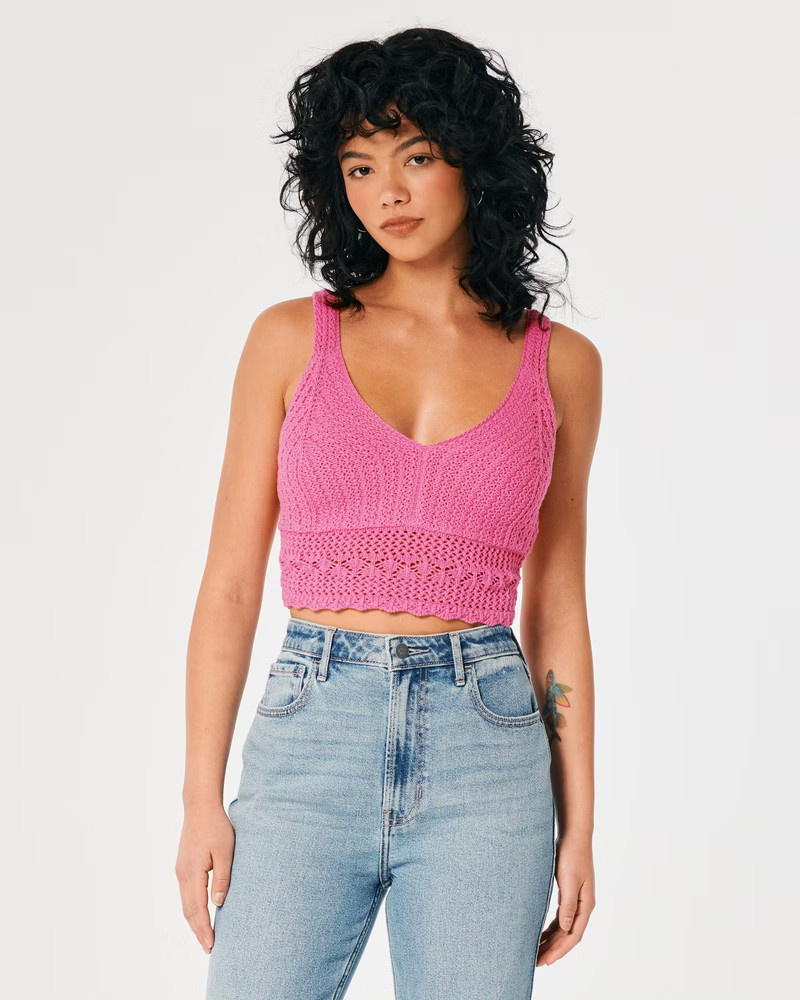 Crochet V-Neck Bralette | Hollister (US)