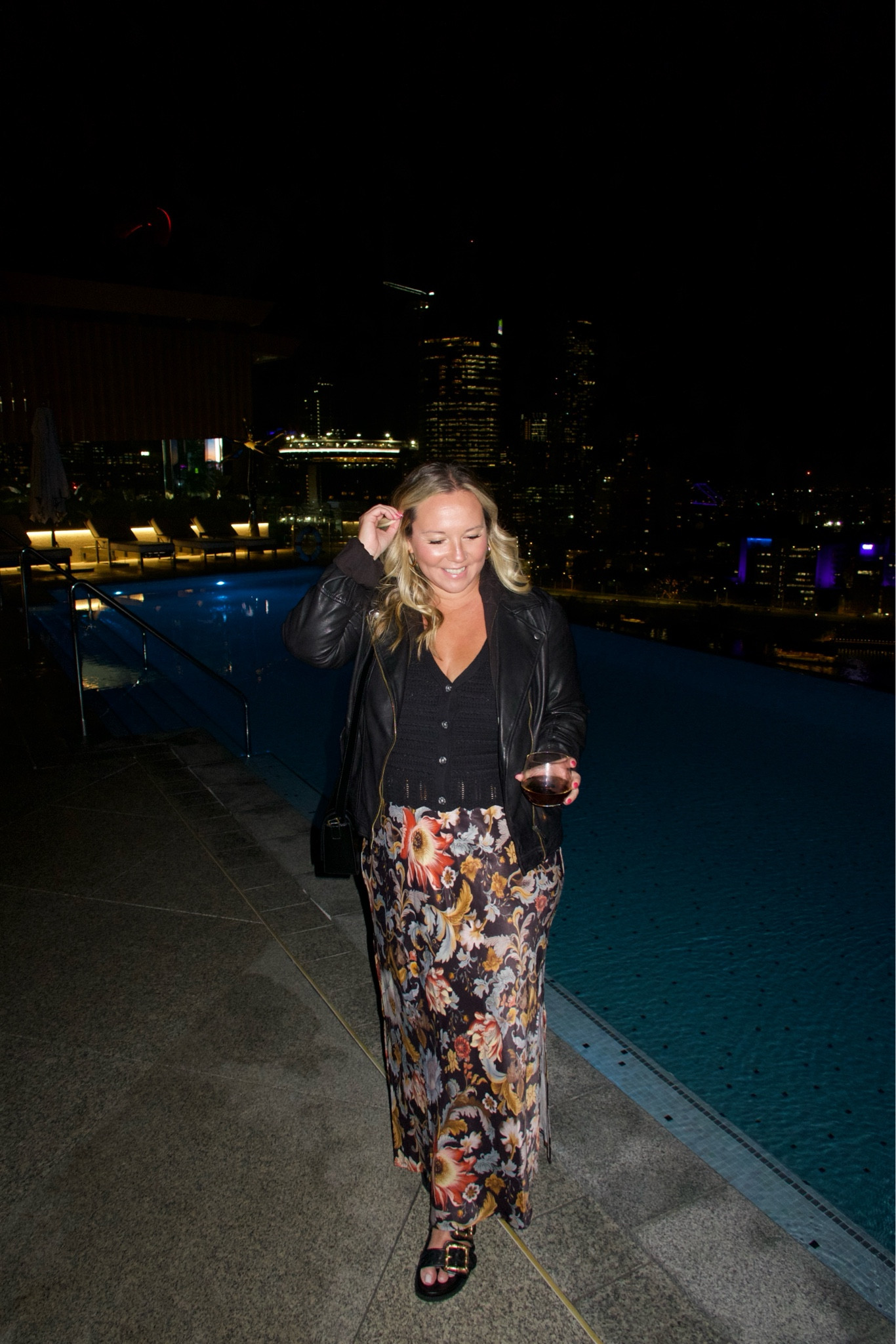 Night 1 in Australia!!! 
Size large in skirt need a large petite but works just need to alter it! 
Vest size large 
Moto Jacket size large 
Sandals run tts for me

Date night outfit, travel style, resort wear, midsize style, Anthropologie, size 12 style

#LTKOver40 #LTKMidsize #LTKTravel