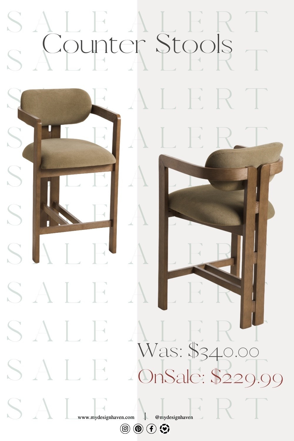 These are the counter stools I’ve been waiting to see go on sale. 🤎

The warm wood finish, curved silhouette, and upholstered seat give them a custom designer look without the custom price tag. They’re comfortable enough for everyday family life while still elevating your kitchen.

✨ Was $349, now $229.99
If you’ve been updating your kitchen or planning a remodel, this is one of my favorite sale finds.

Tap the link to shop before the sale ends.

#LTKSale #CounterStools #KitchenDesign #KitchenInspiration #HomeDecor #NeutralHome #InteriorDesign #DesignerFinds #KitchenStyle #HomeFinds #MyDesignHaven #AffordableLuxury #ModernOrganic #FamilyHome

#LTKHome