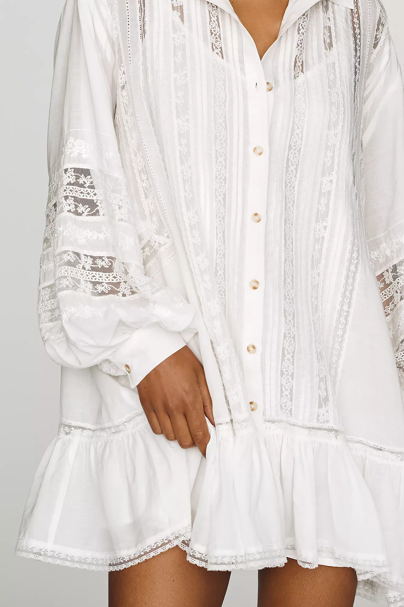 By Anthropologie Lace Panel Shirtdress | Anthropologie (US)