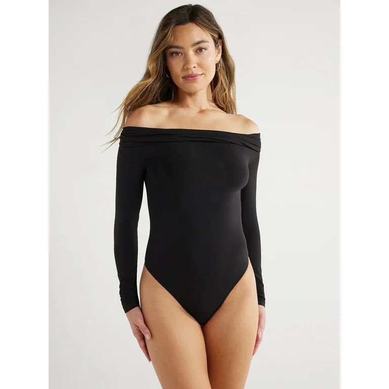 Sofia Jeans Women's Seamlessly Smoothing Off the Shoulder Bodysuit, Sizes XS-XXXL | Walmart (US)