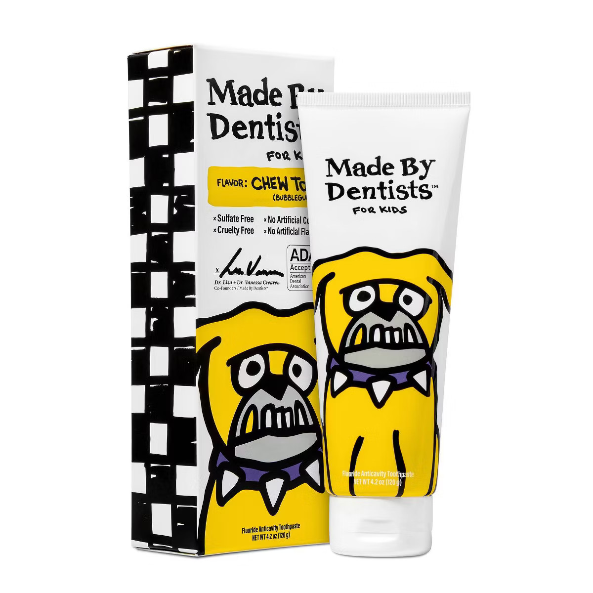 Made By Dentists Kids Bulldog Fluoride Anticavity Toothpaste - Bubble Gum - 4.2oz | Target