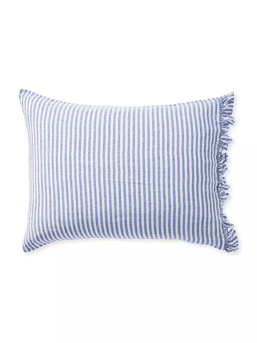 Nantucket Stripe Linen  Pillowcases (Set of 2) | Serena and Lily