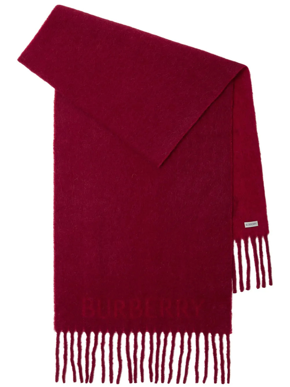 Burberry Equestrian Knight Felted Scarf  | Red | FARFETCH UK | Farfetch Global