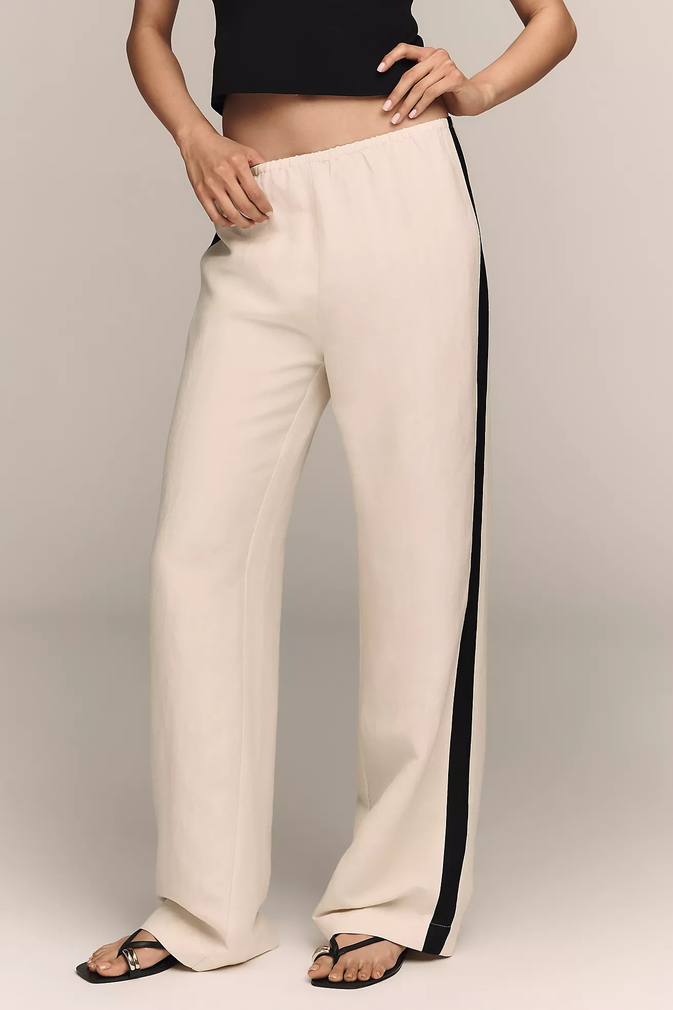 Sanctuary Linen Blend Track Pants | Anthropologie (US)