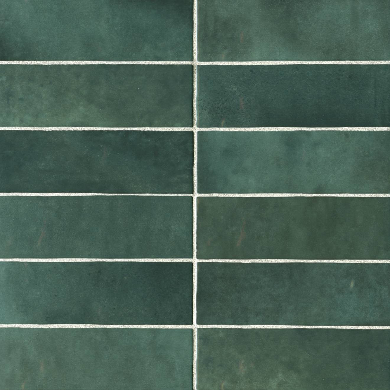 Cloé 2.5" x 8" Ceramic Tile in Green | Bedrosians Tile and Stone