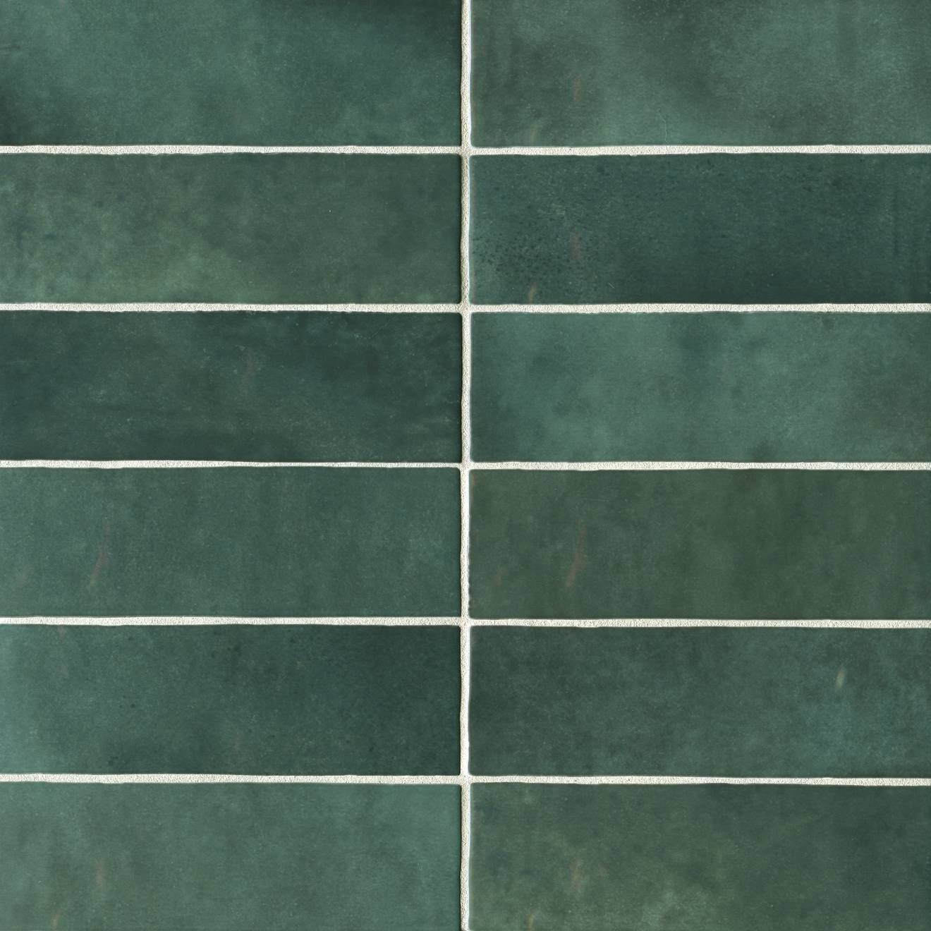 Cloé 2.5" x 8" Ceramic Tile in Green | Bedrosians Tile and Stone