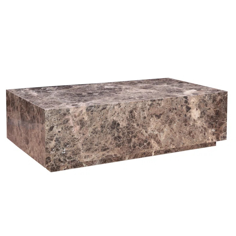 Giza 50" Coffee Table in Dark Emperador Marble eatures a luxurious marble top with rich veining t... | Wayfair North America
