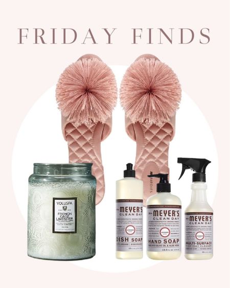 Friday finds!! Fancy house slippers, a cleaning trio, and my go-to candle  

#LTKSeasonal #LTKFind #LTKhome