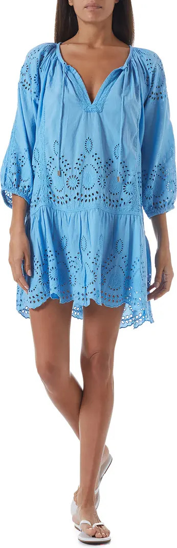 Ashley Eyelet Detail Cotton Cover-Up Tunic | Nordstrom