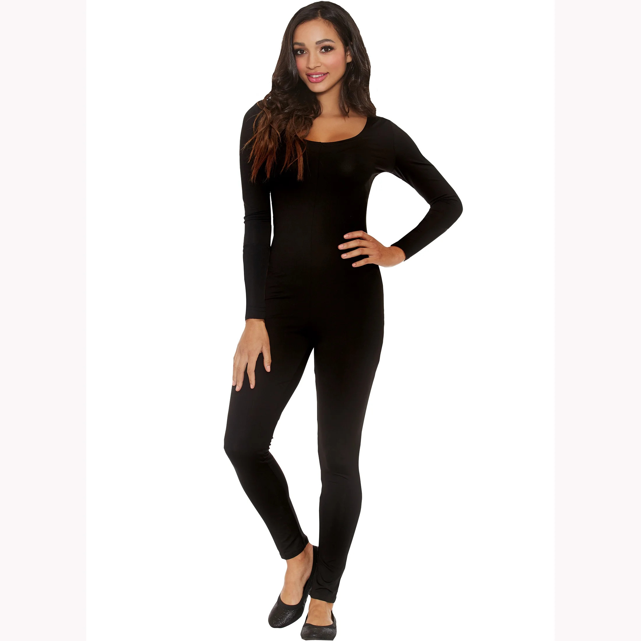 Long Sleeve Jumpsuit, Black, Halloween Accessory for Adults, Womens Size XL, by Way to Celebrate | Walmart (US)