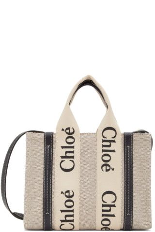 Off-White & Black Small Woody Tote | SSENSE