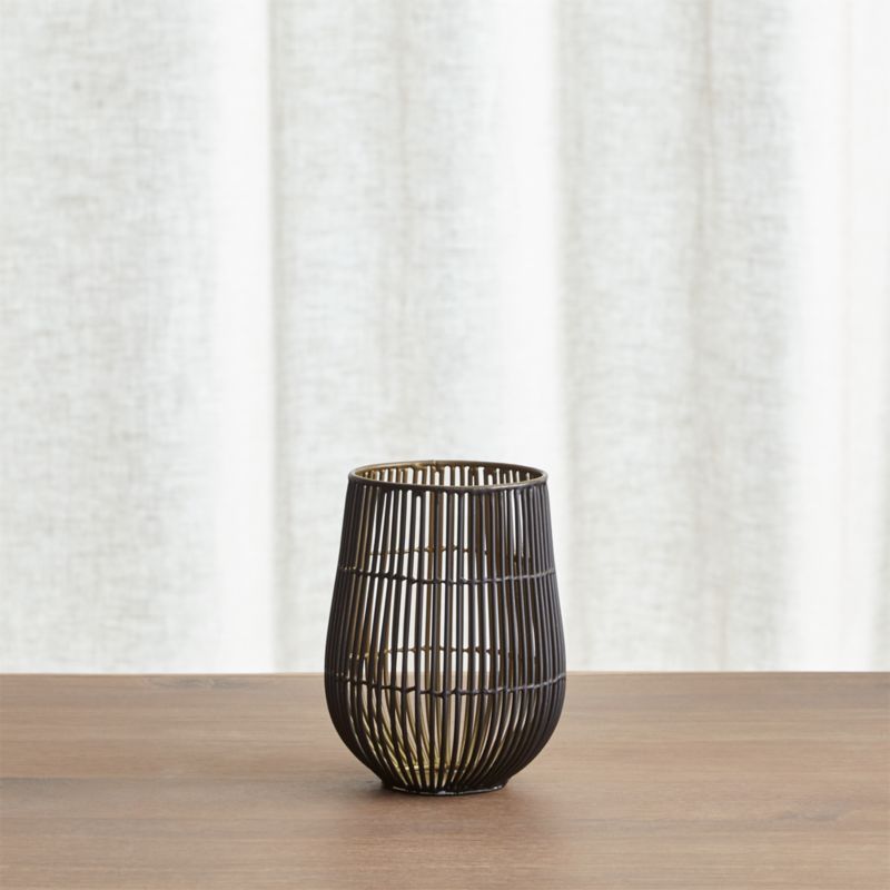 Kent Wire Small Hurricane Candle Holder + Reviews | Crate and Barrel | Crate & Barrel