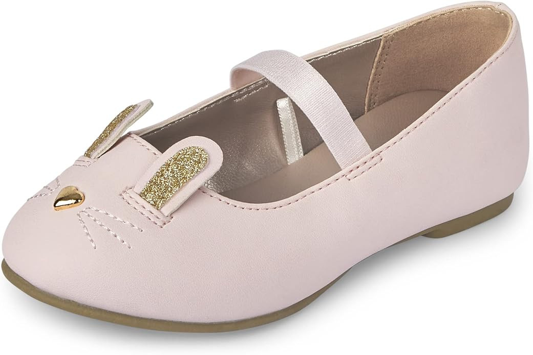 The Children's Place Baby Girls' Bunny Ballet Flat | Amazon (US)