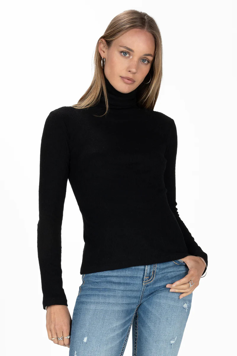 Knitted Turtle Neck Top | Miss Me