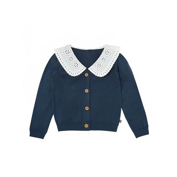 Modern Moments by Gerber Toddler Girl Woven Collar Sweater, Sizes 12M-5T | Walmart (US)