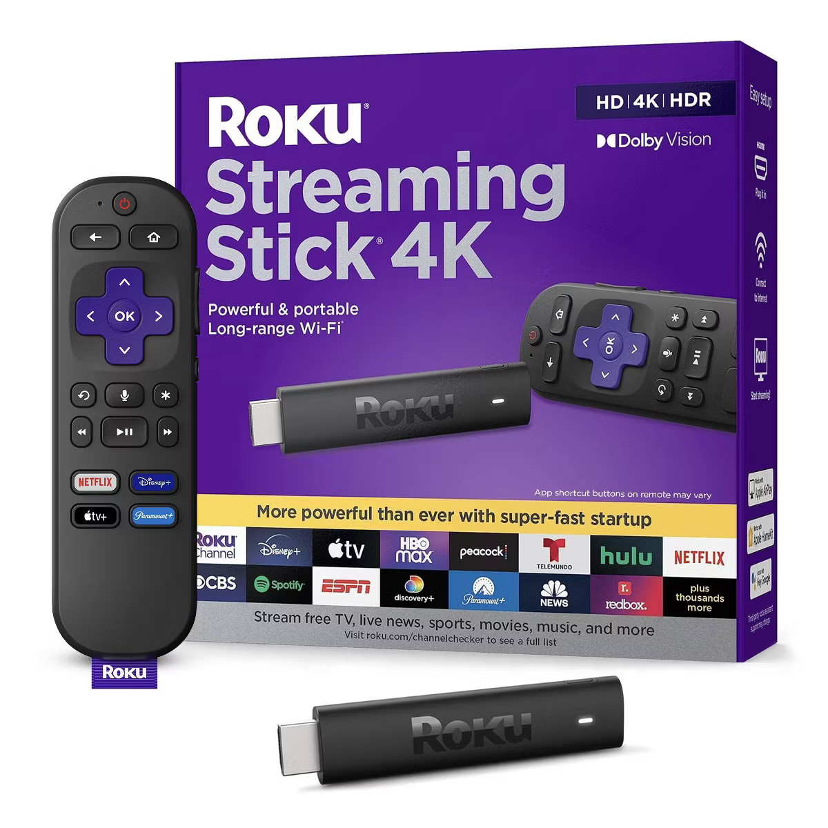 Roku Streaming Stick 4K Streaming Device 4K/HDR/Dolby Vision with Voice Remote with TV Controls | Target