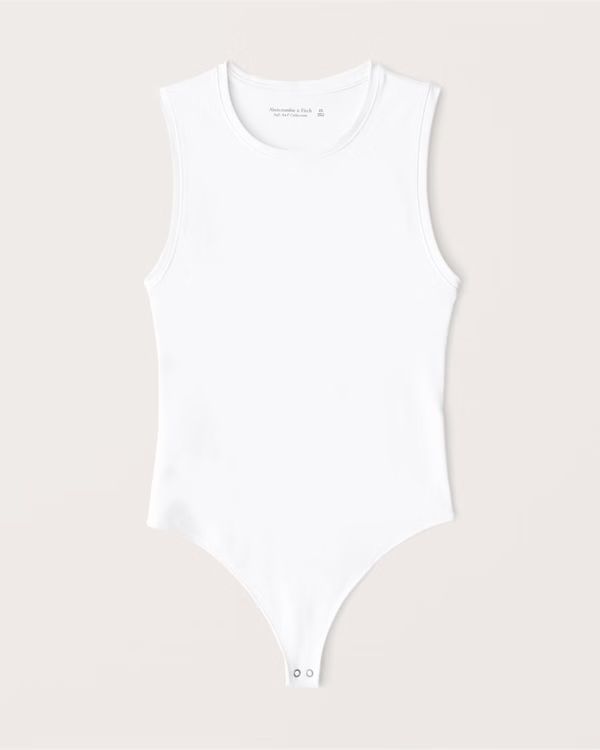 Seamless Fabric Crewneck Tank Bodysuit | Abercrombie & Fitch (US)