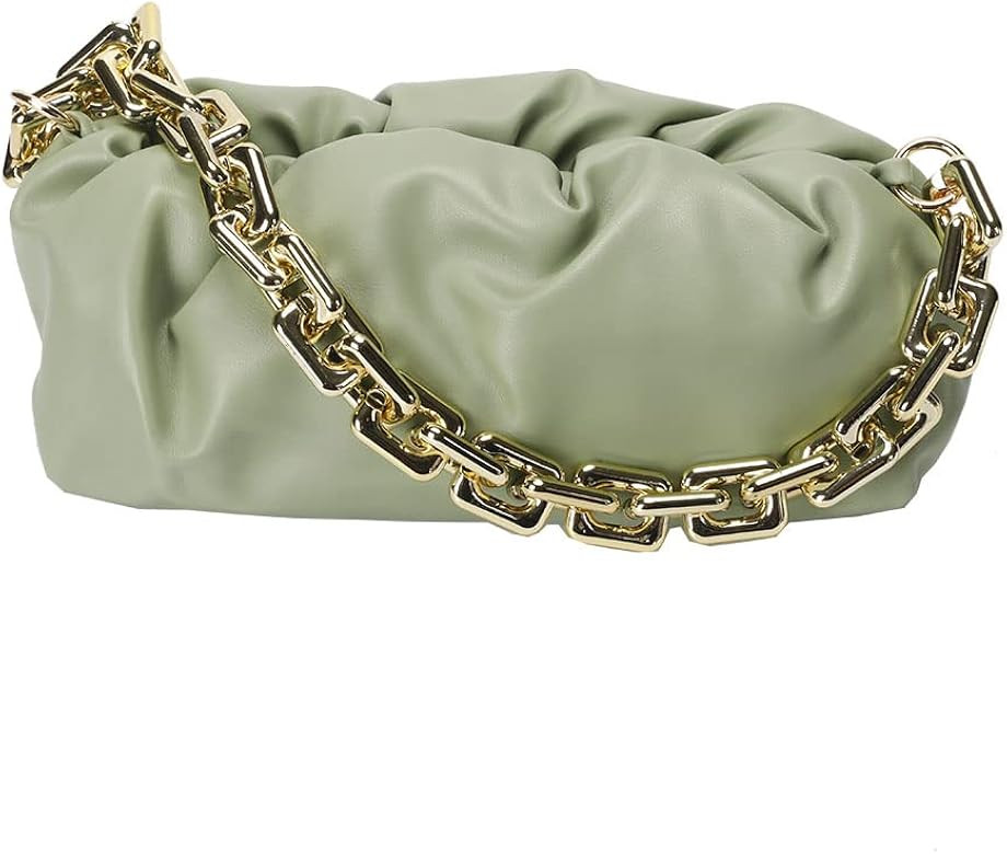 Dumpling Bag Cloud Purses and Handbags for Women Chunky Chain Pouch Shoulder Bag | Amazon (US)