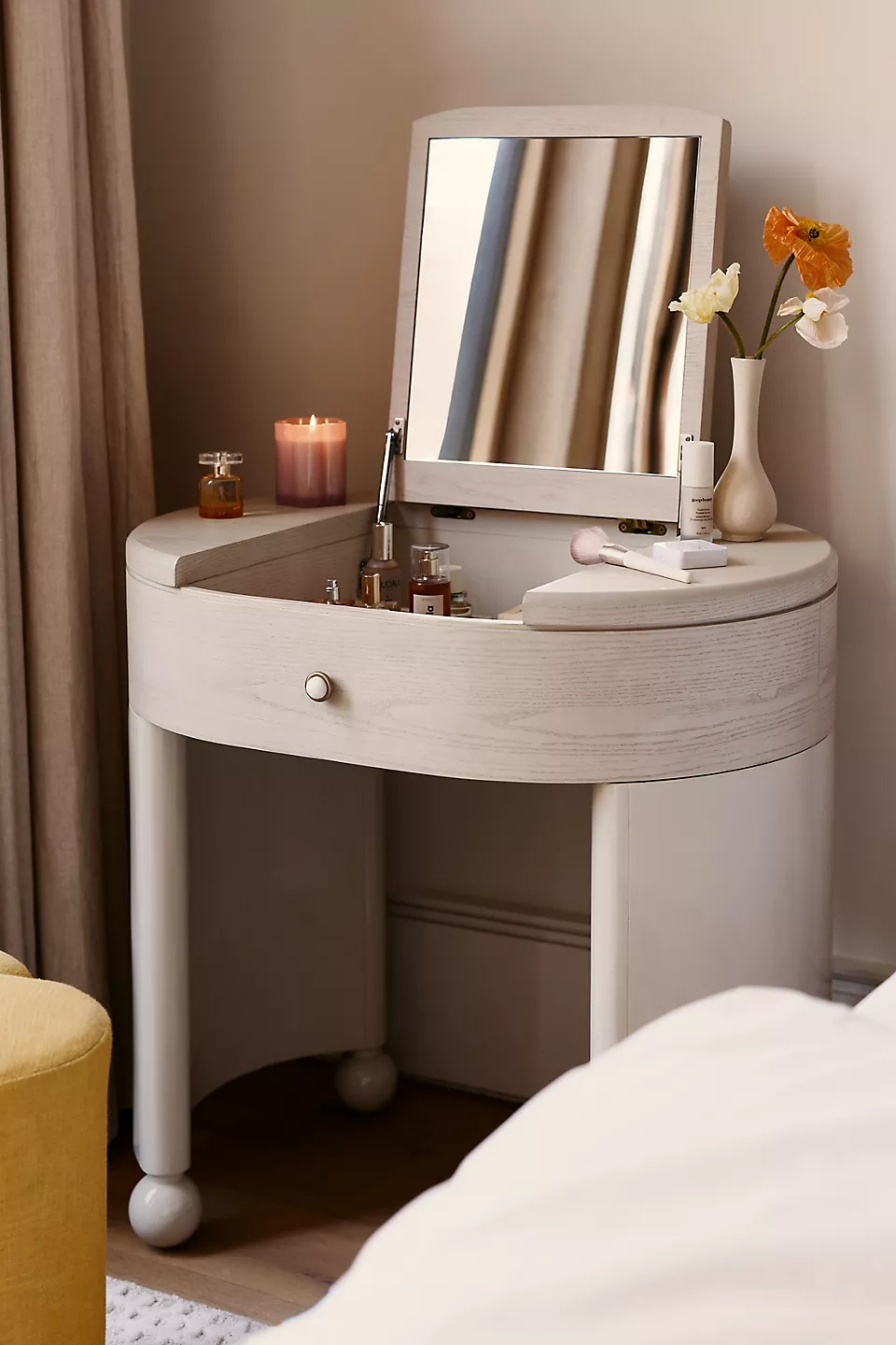 The Small Vanity That Feels So Luxe ✨

This small vanity is the perfect blend of style and function, giving you a dedicated spot to get ready, reset, and feel put together every day. Compact enough for smaller rooms, but beautiful enough to feel like a luxury corner in your home.

#VanitySetup #BedroomInspo #HomeDecorFinds #SmallSpaceLiving #CozyHome #RoomInspo #EverydayLuxury #GetReadyWithMe #HomeStylingIdeas #DecorFinds 

 #LTKHome