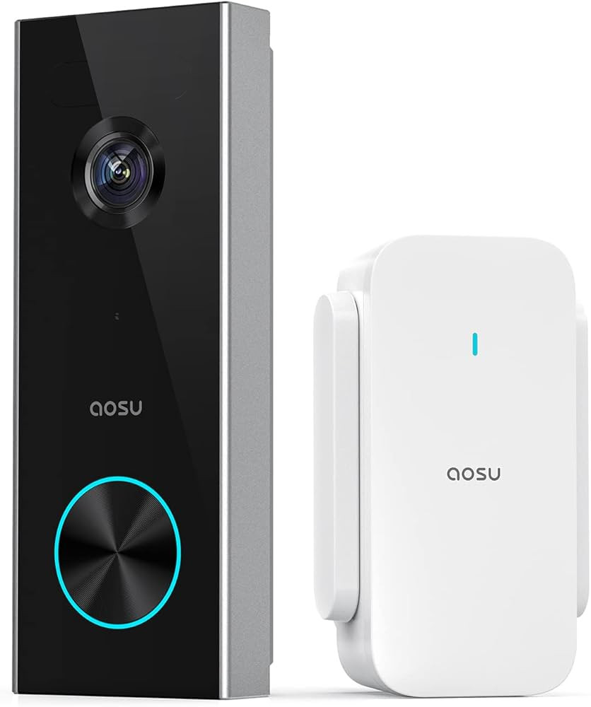 Wireless Doorbell Camera, aosu Battery-Powered Video Doorbell with Chime, 2K Resolution, No Month... | Amazon (CA)
