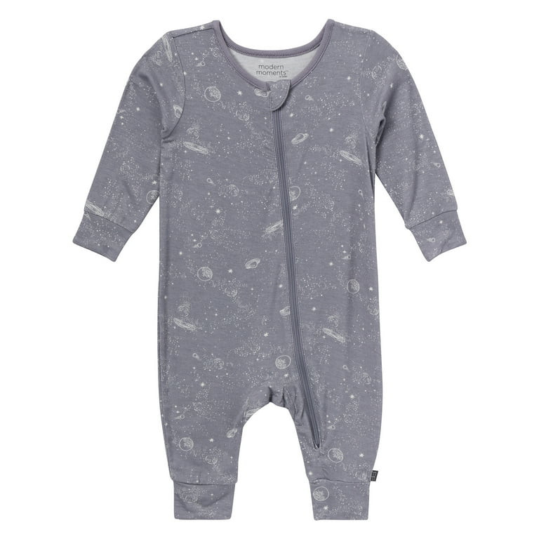Modern Moments by Gerber Baby Neutral S uper Soft Long Sleeve Coverall, Sizes Newborn - 12 Months | Walmart (US)