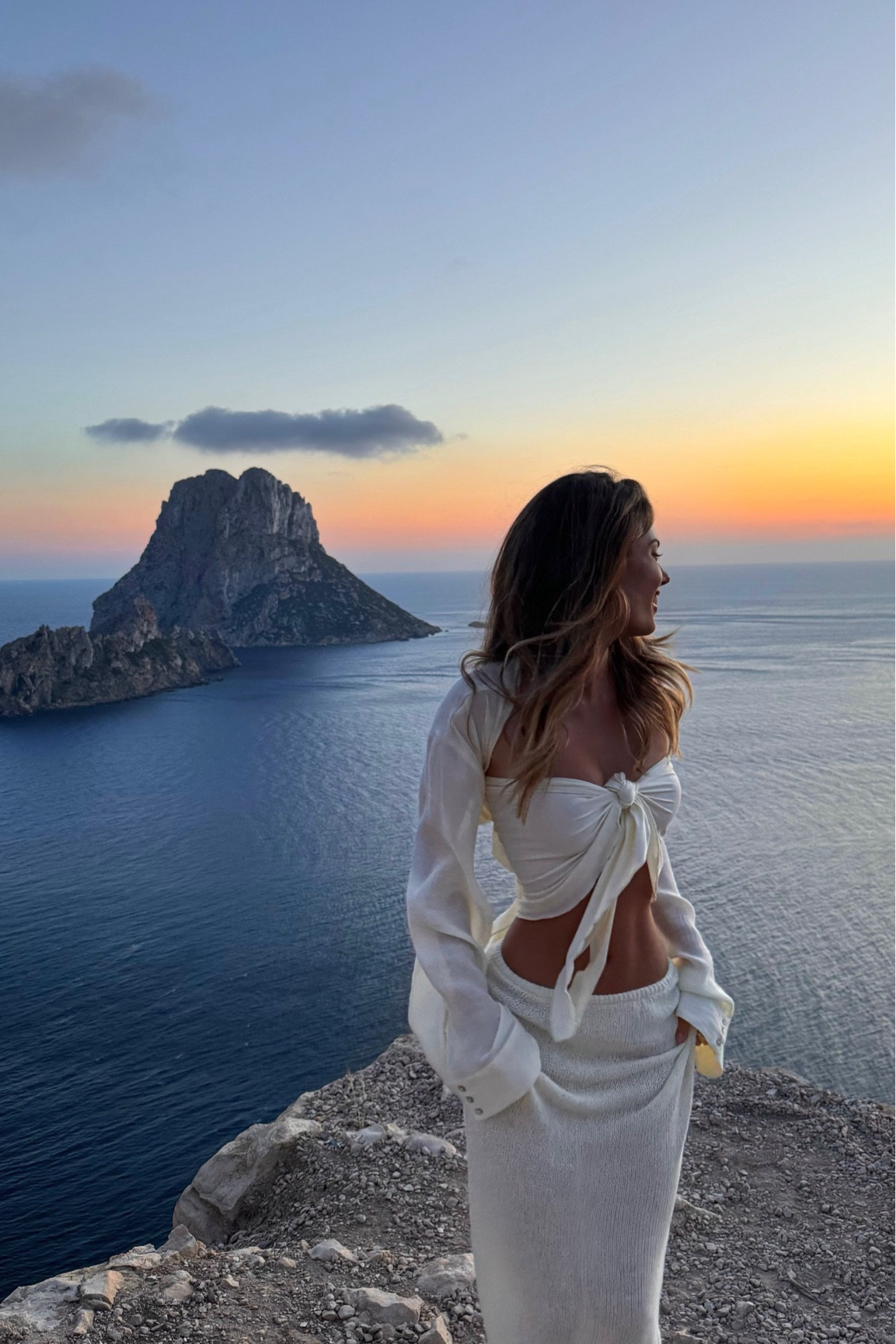 The Tahiti tie top worn as a shrug, the south beach sarong worn as a top and the Fontelina skirt 🩵

#LTKStyleTip