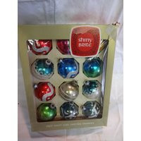 Shiny Brite Christmas Ornaments in Original Box Vintage Glass R-22 | Etsy (US)