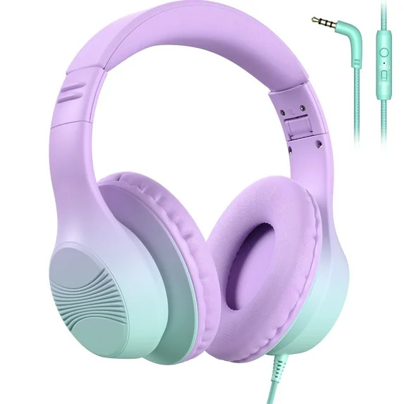 Mpow Kids Headphones with Microphone, 85/94dB Safe Volume Limit, over Ear Headphones for School T... | Walmart (US)