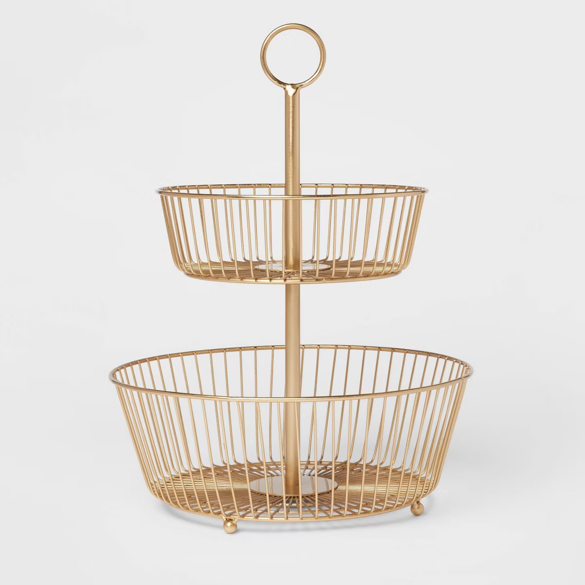 Delavan Collection Metal Wire Fruit Basket Gold - Threshold™ | Target