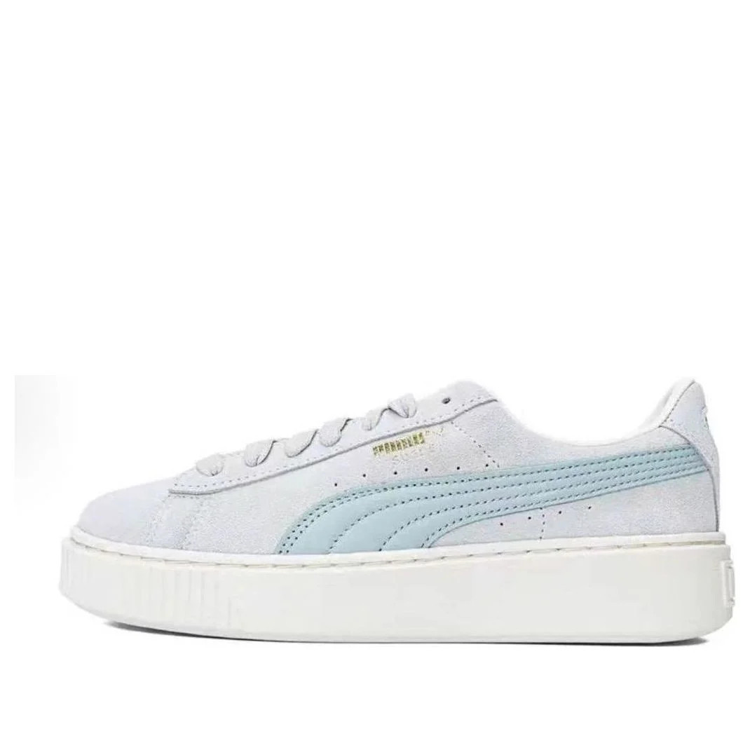 (WMNS) PUMA Suede Platform Core 'Grey Blue' | KICKS CREW