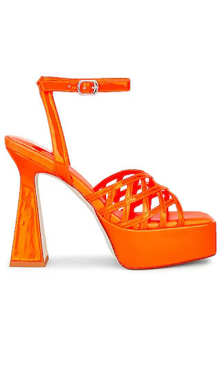 Modest Sandal in Orange Patent | Revolve Clothing (Global)
