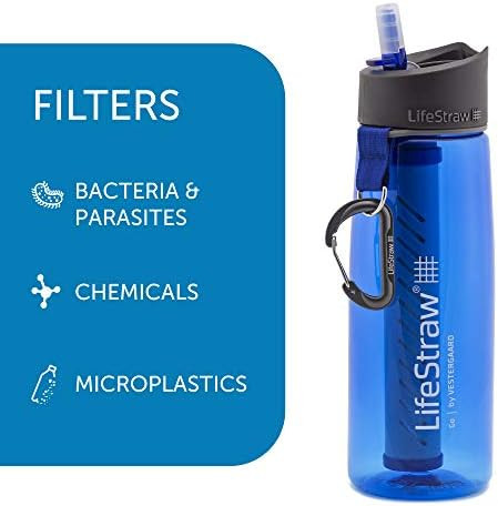 LifeStraw Go Water Filter Bottle with 2-Stage Integrated Filter Straw for Hiking, Backpacking, an... | Amazon (US)