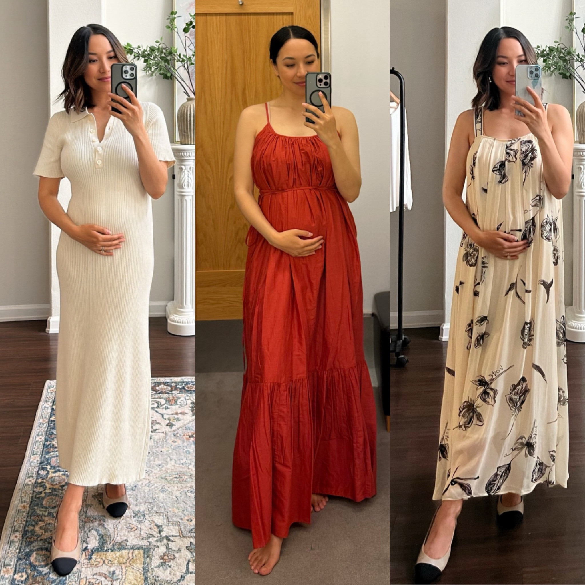 3 bump-friendly summer dresses 

• cream dress - wearing xs, very stretchy 
• red orange dress - wearing xxs, available in 4 other colors, currently 40% off (under $100) 
• cream/floral dress - love the thick straps so I can wear a normal bra with it and the very flattering silhouette 

I’ve linked to a couple of other bump-friendly dresses I found this season! 

Nordstrom / dresses / bump-friendly 

#LTKSaleAlert #LTKSeasonal #LTKBump