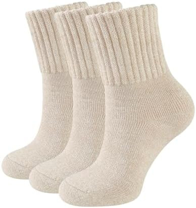 CLOSEMATE Womens Thick Full Cushioned Thermal Warm Boot Socks for Winter 3 Pairs | Amazon (US)