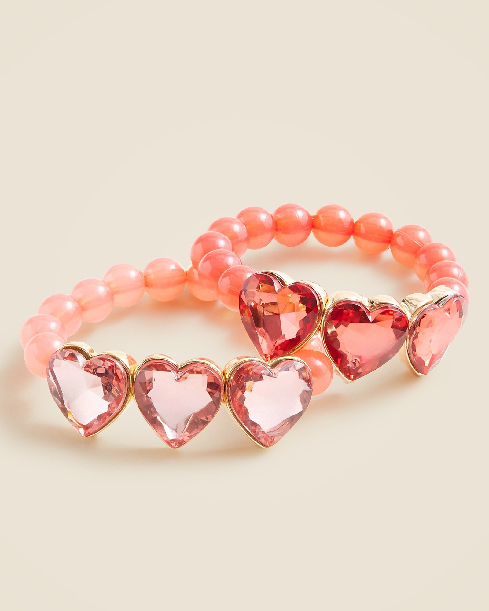 Girls' heart crystal bracelets set-of-two | J. Crew US