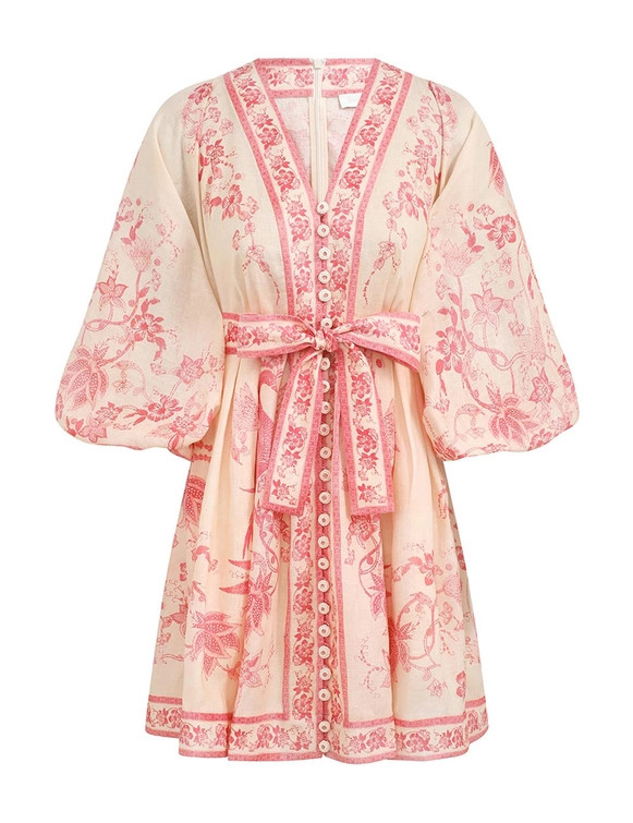 Lucky Plunge Mini Dress | ZIMMERMANN (US, CA, EU, MENA)