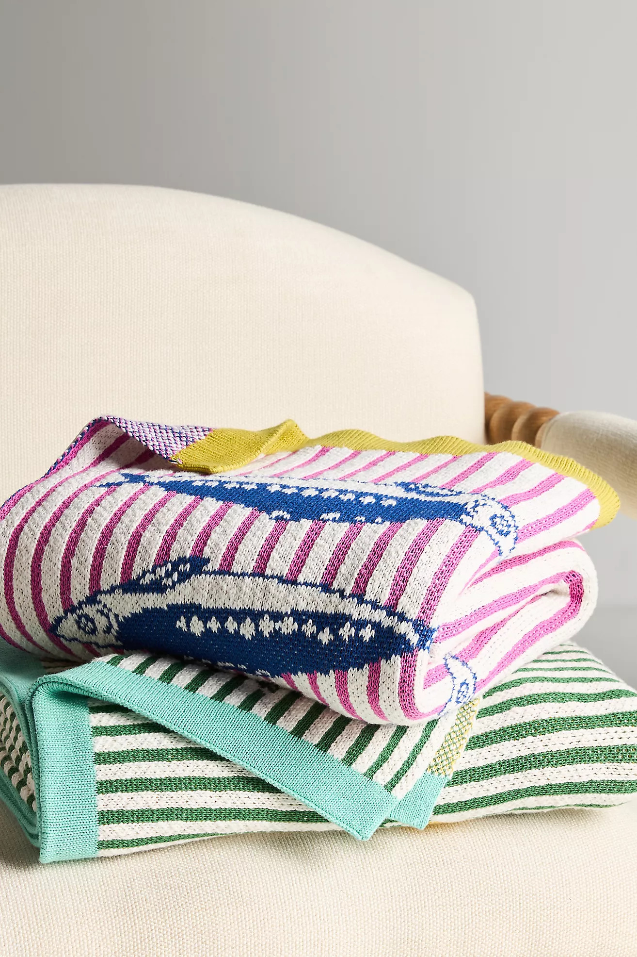 Sonnie Cotton Knit Throw Blanket | Anthropologie (US)