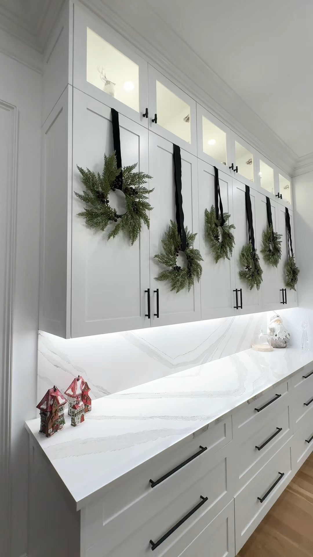 I never used to be a kitchen cabinet decorator at Christmas. But these wreaths elevate your space. They come with red ribbon. I traded it out for black! They look great either way. 

Christmas decor, Holiday decor ideas, Christmas wreaths, Holiday vibes

#LTKSeasonal #LTKHome #LTKHoliday