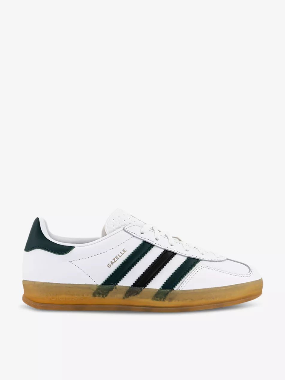 Gazelle Indoor brand-patch leather low-top trainers | Selfridges