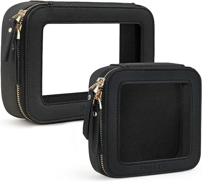 Prite Clear Makeup Bag Set for Women Portable Clear Makeup Bag Cute Waterproof Travel Cosmetic Ba... | Amazon (US)