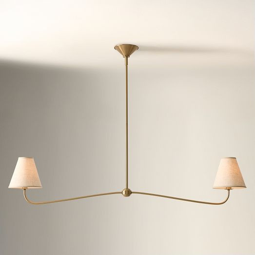 Simone Linear 2-Light Chandelier (48") | West Elm (US)